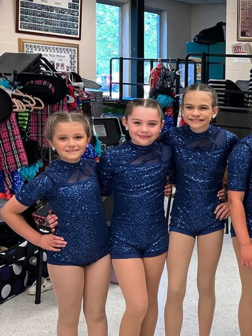 Weissman Navy Blue Sequin dance costume